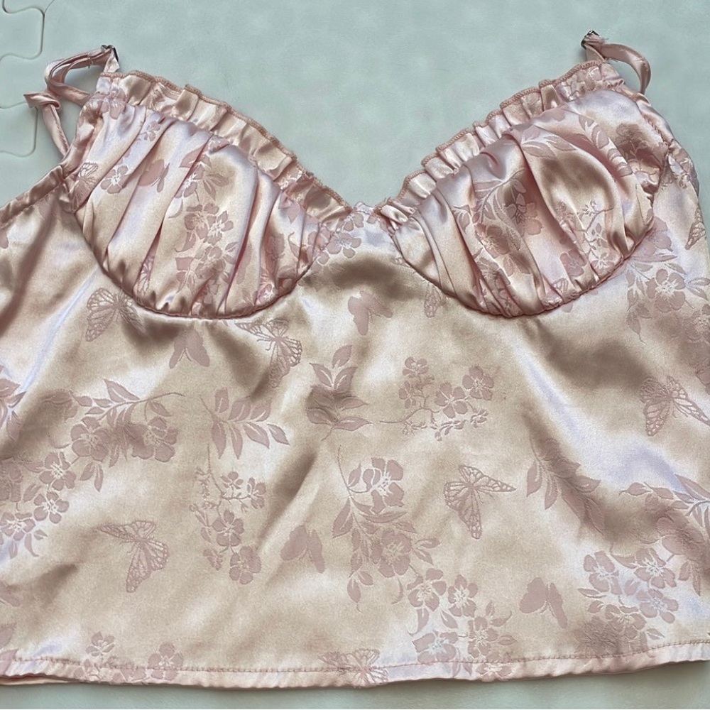 Pacsun Pink Butterfly Tanktop